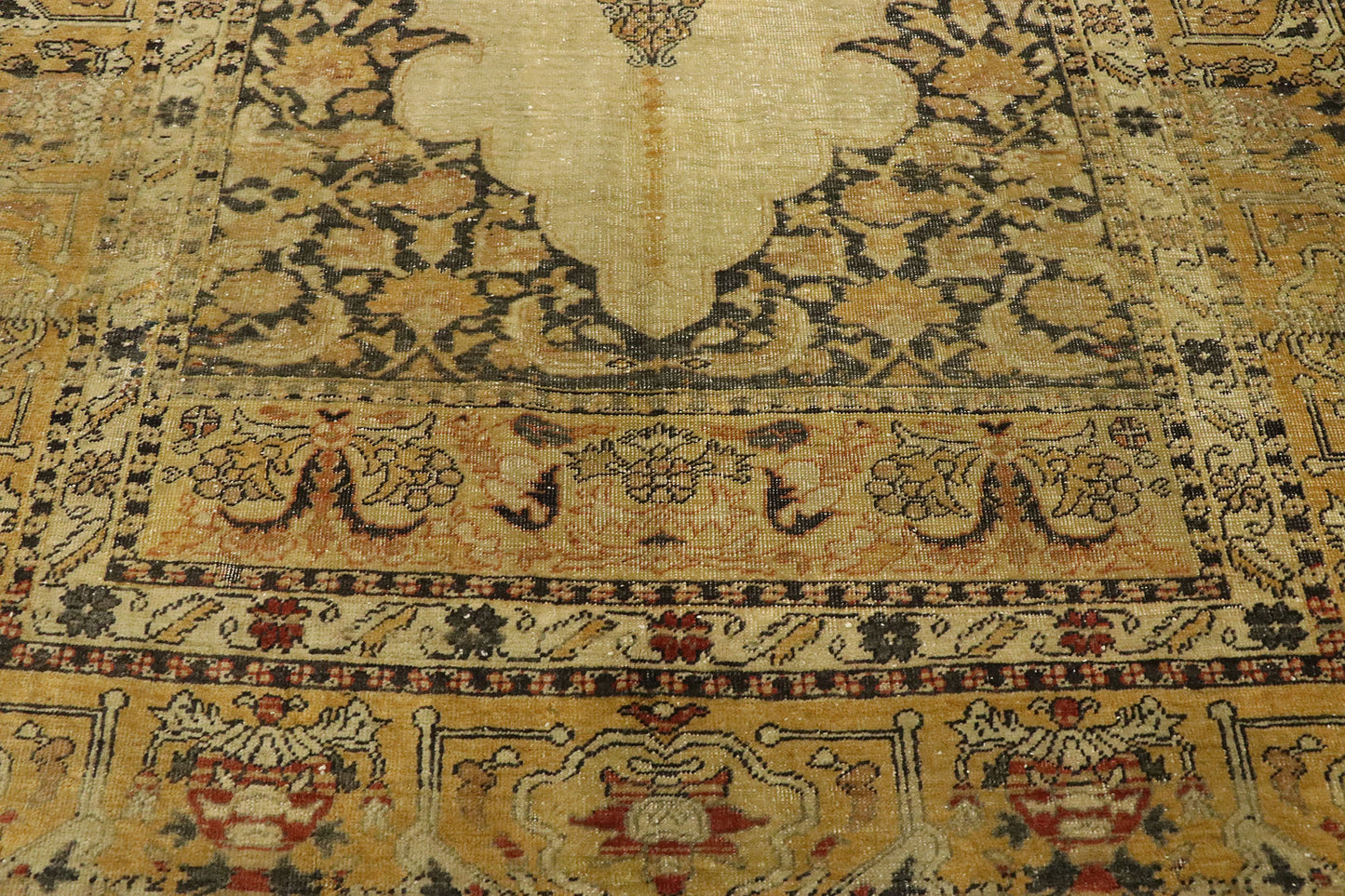 4 x 6 Vintage Turkish Oushak Prayer Rug 53104