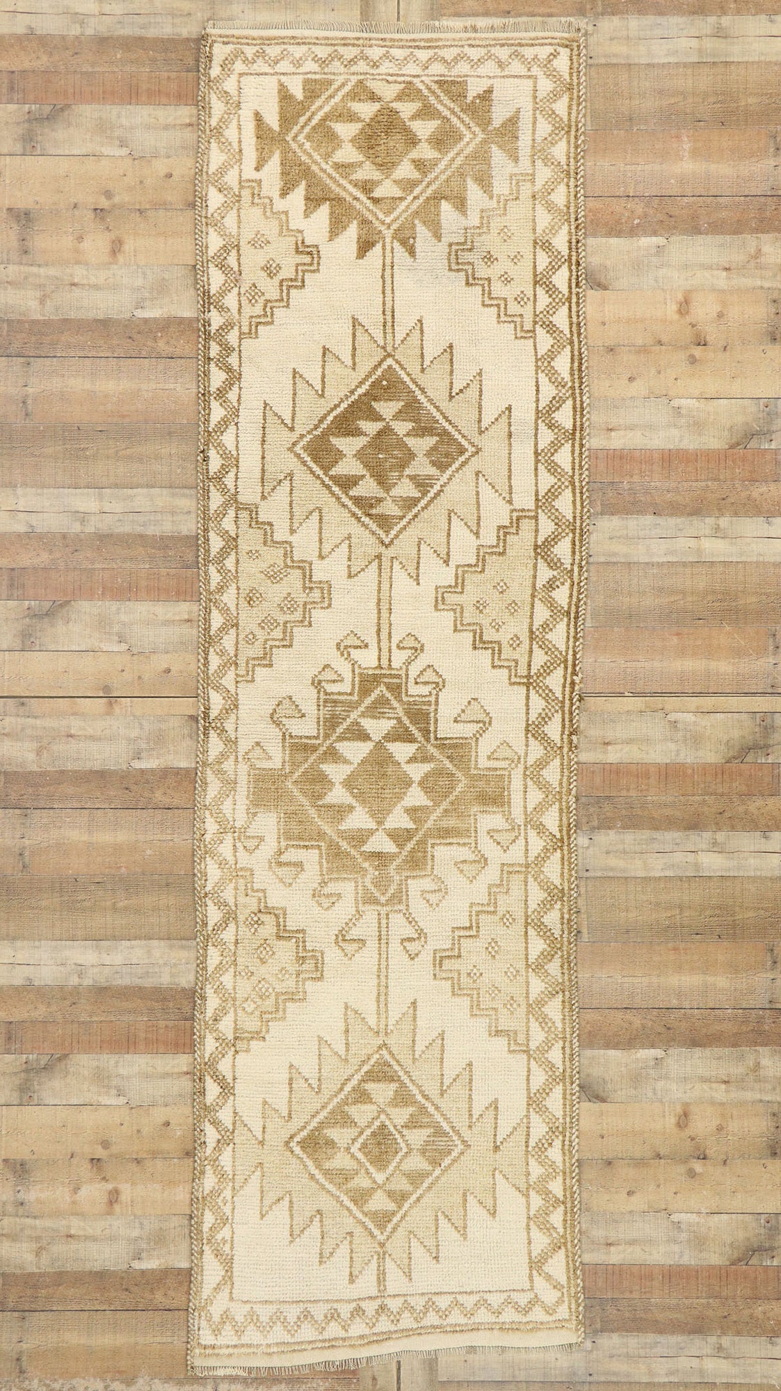 3 x 11 Vintage Turkish Oushak Rug 53106