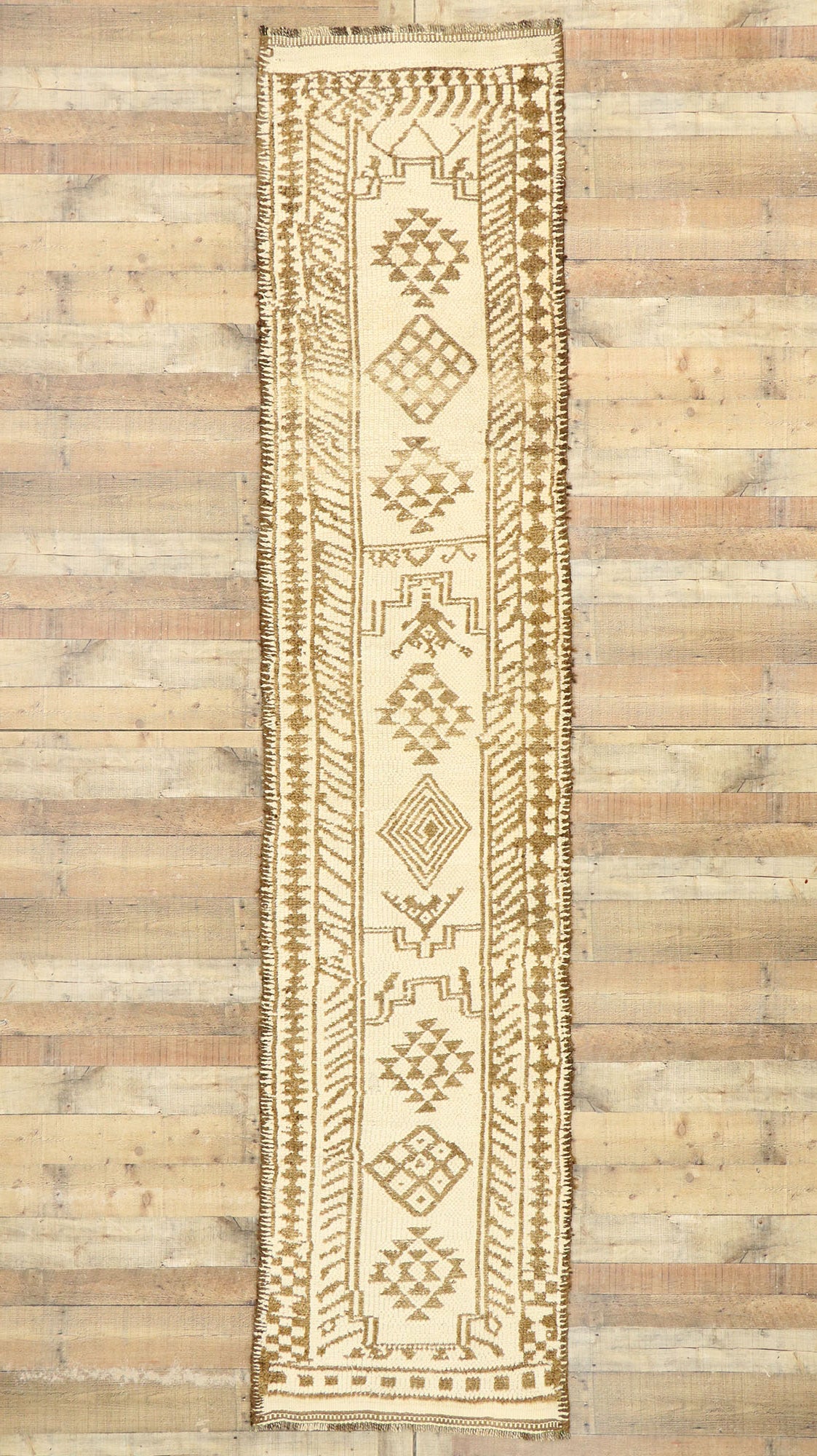 3 x 12 Vintage Turkish Oushak Runner 53109
