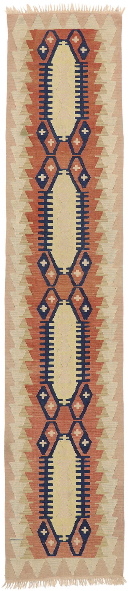 3 x 13 Vintage Turkish Kilim Runner 53113