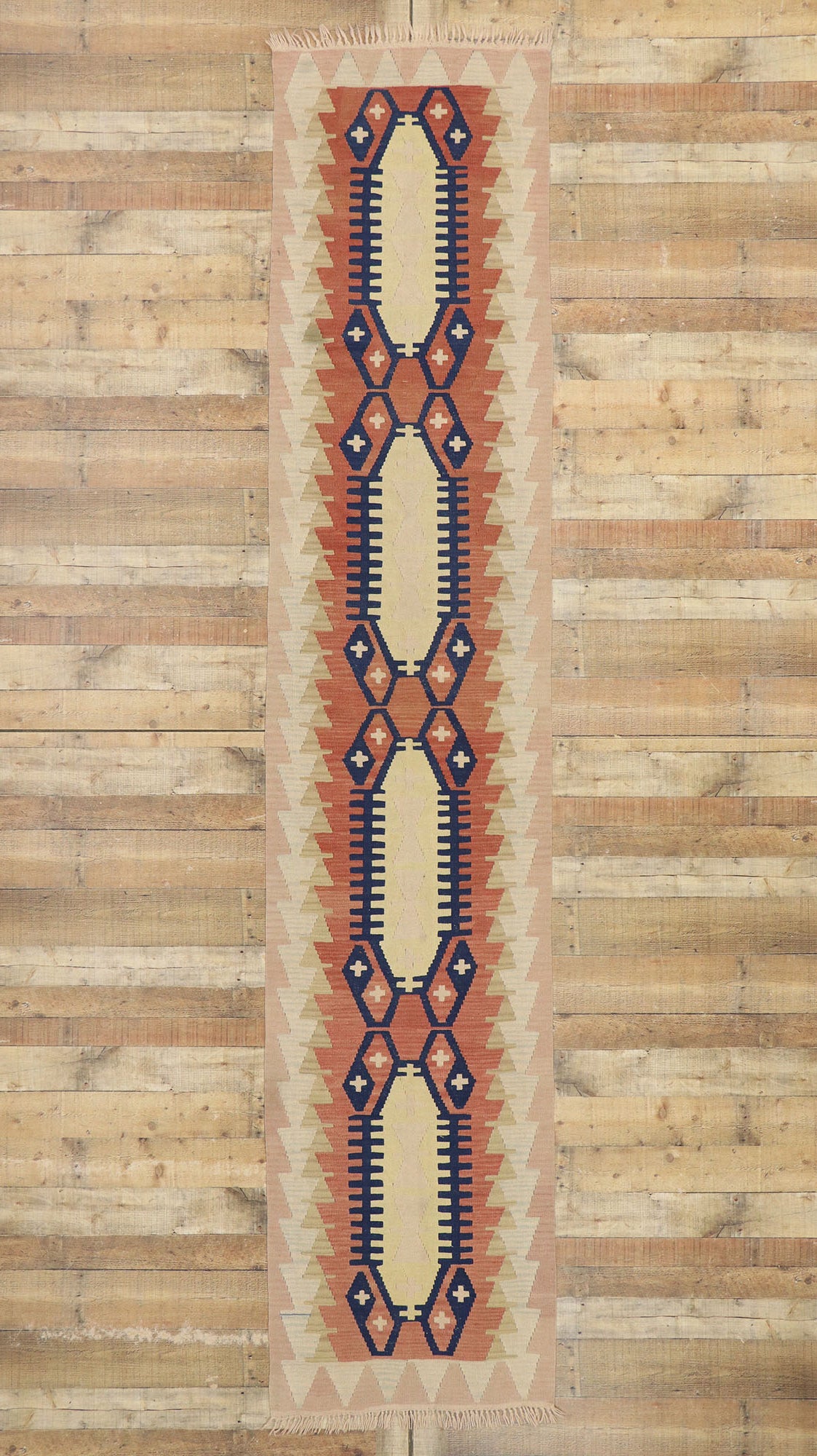 3 x 13 Vintage Turkish Kilim Runner 53113