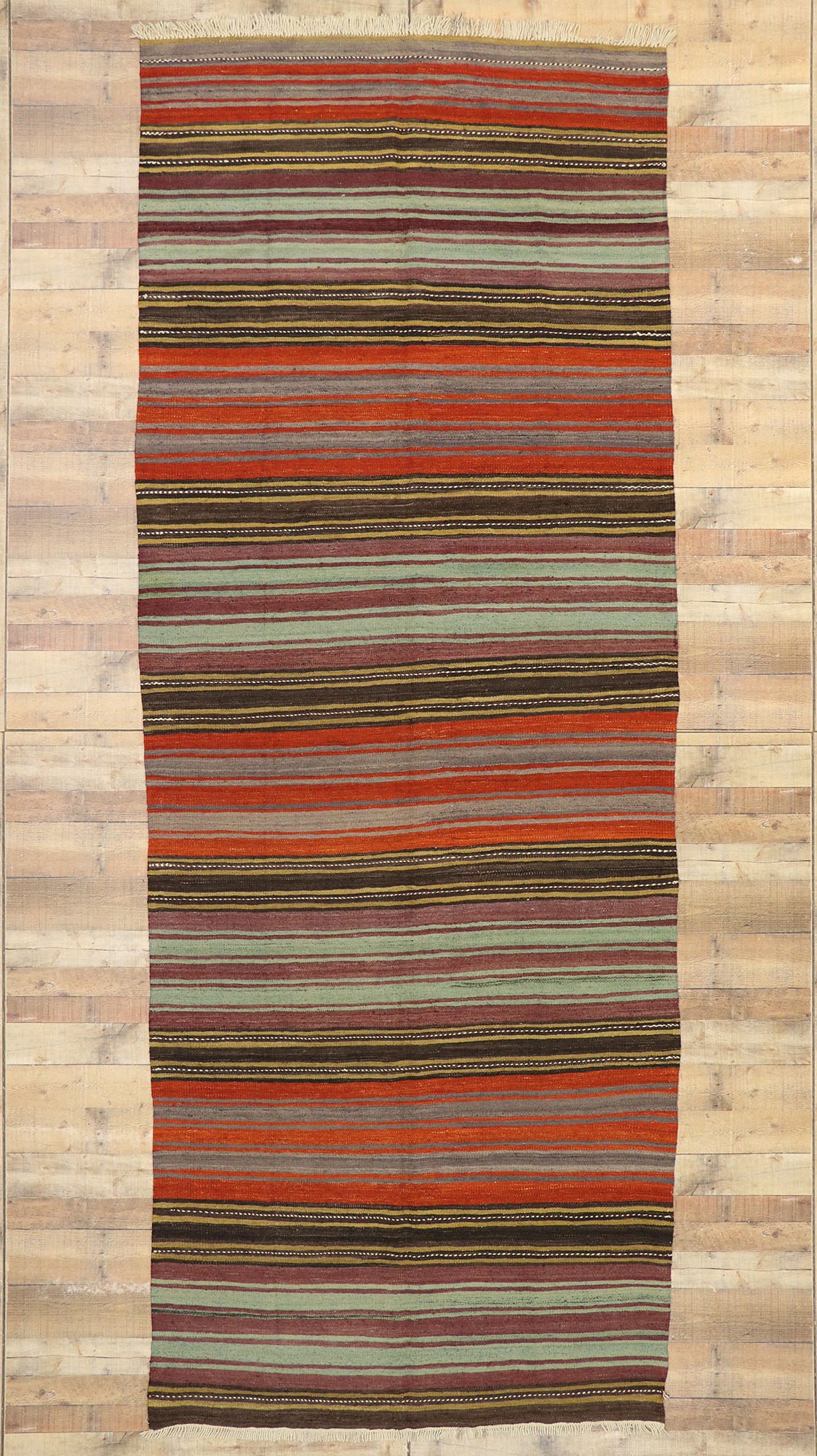5 x 14 Vintage Turkish Kilim Rug 53114