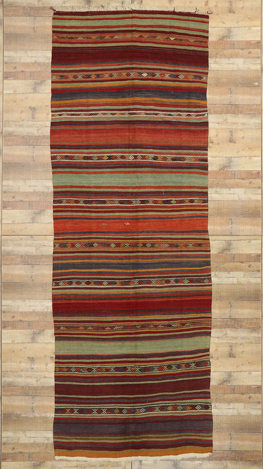 5 x 14 Vintage Turkish Kilim Rug 53118