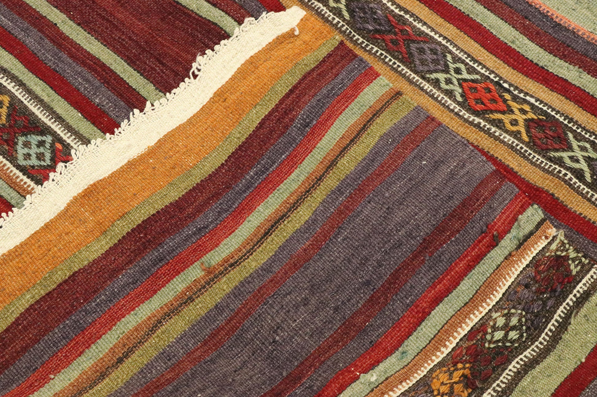 5 x 14 Vintage Turkish Kilim Rug 53118