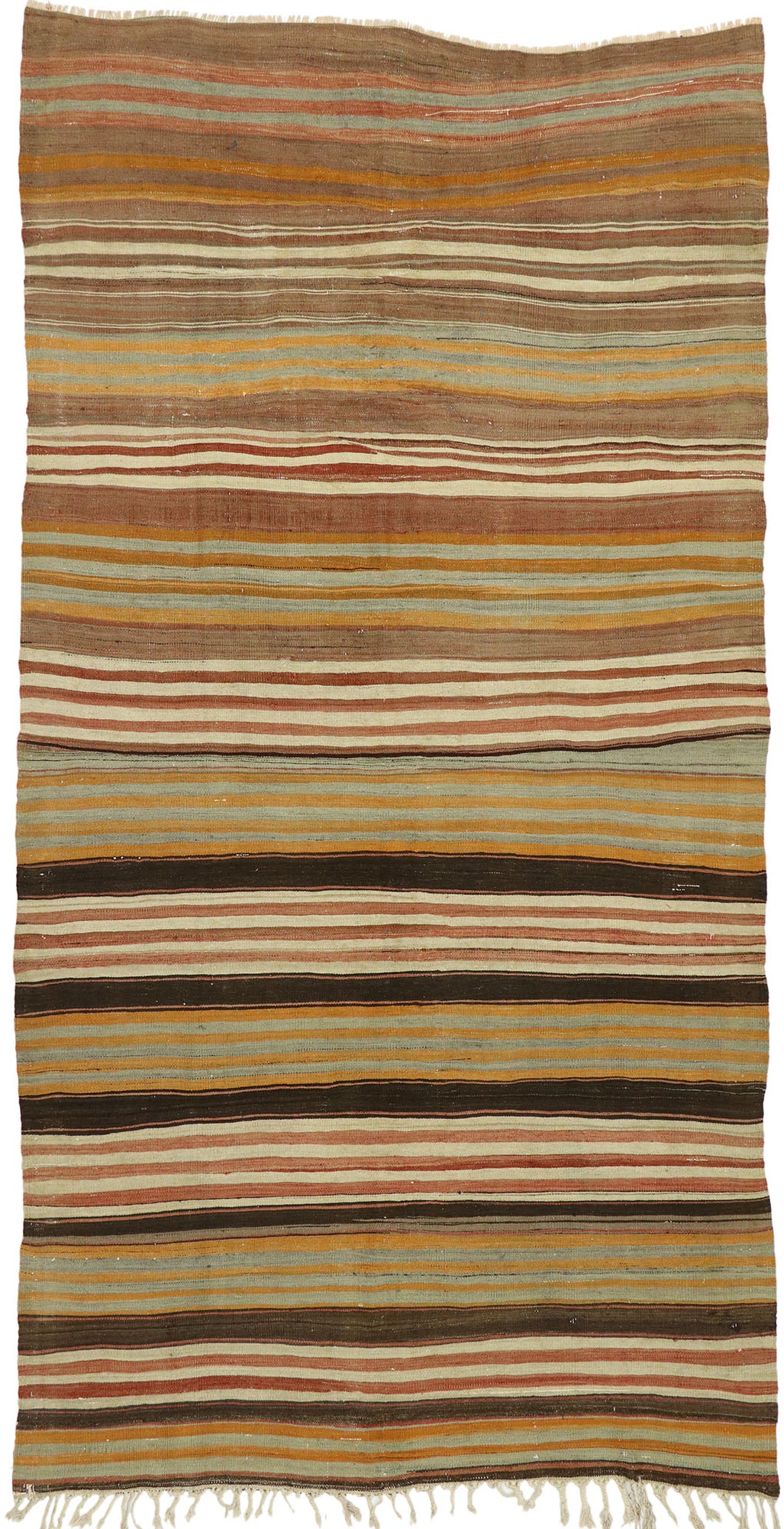 5 x 11 Vintage Turkish Kilim Runner 53124