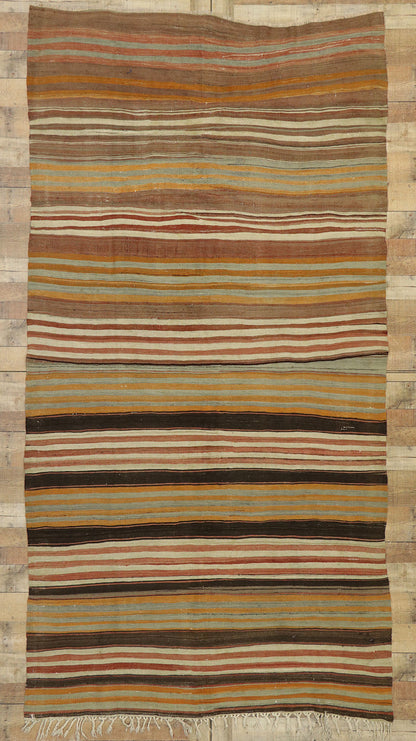 5 x 11 Vintage Turkish Kilim Runner 53124