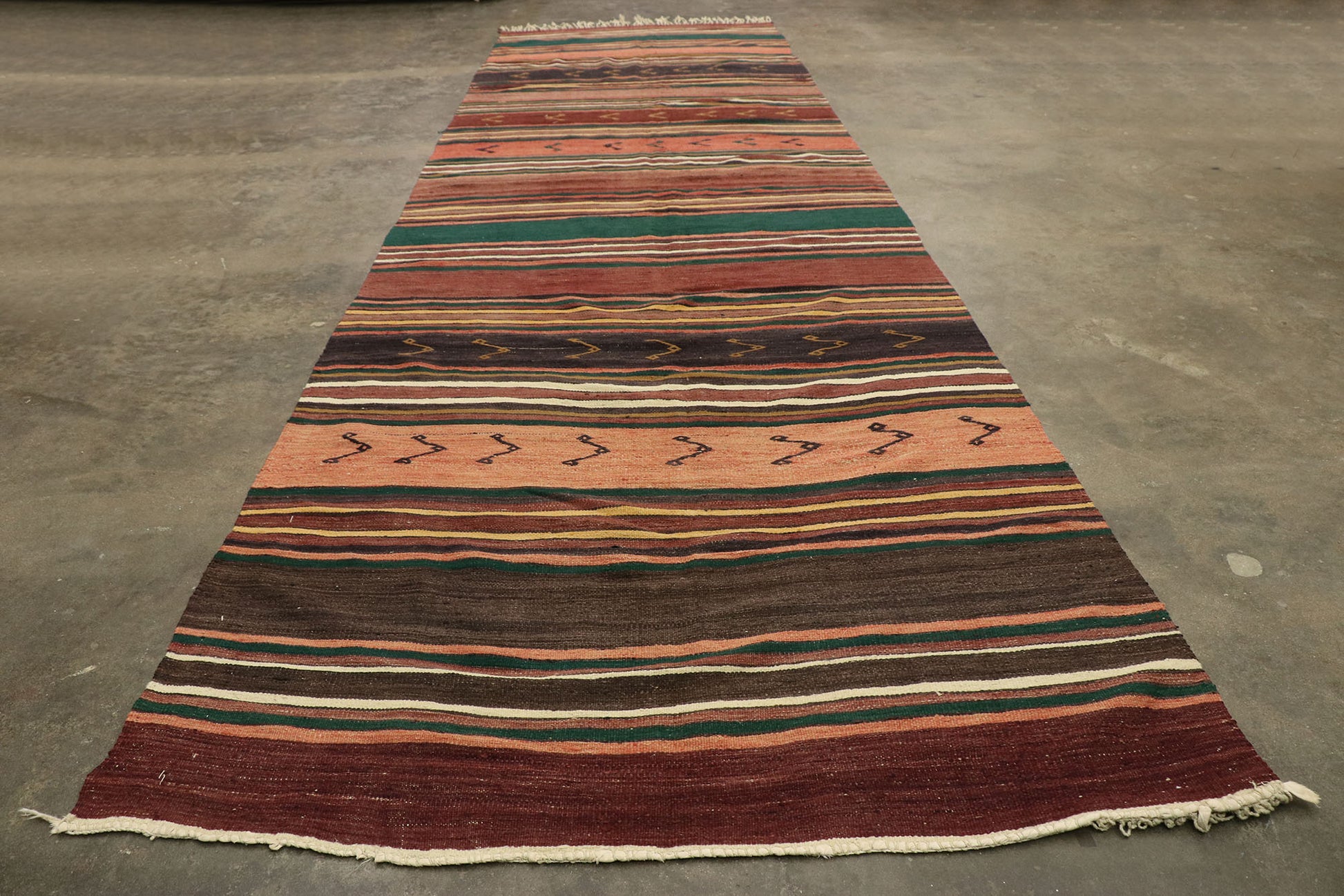 5 x 16 Vintage Turkish Kilim Rug 53126