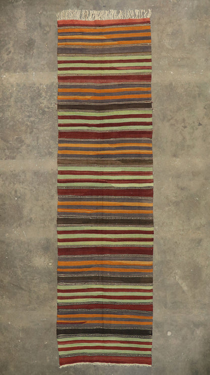 4 x 16 Vintage Turkish Kilim Runner 53129