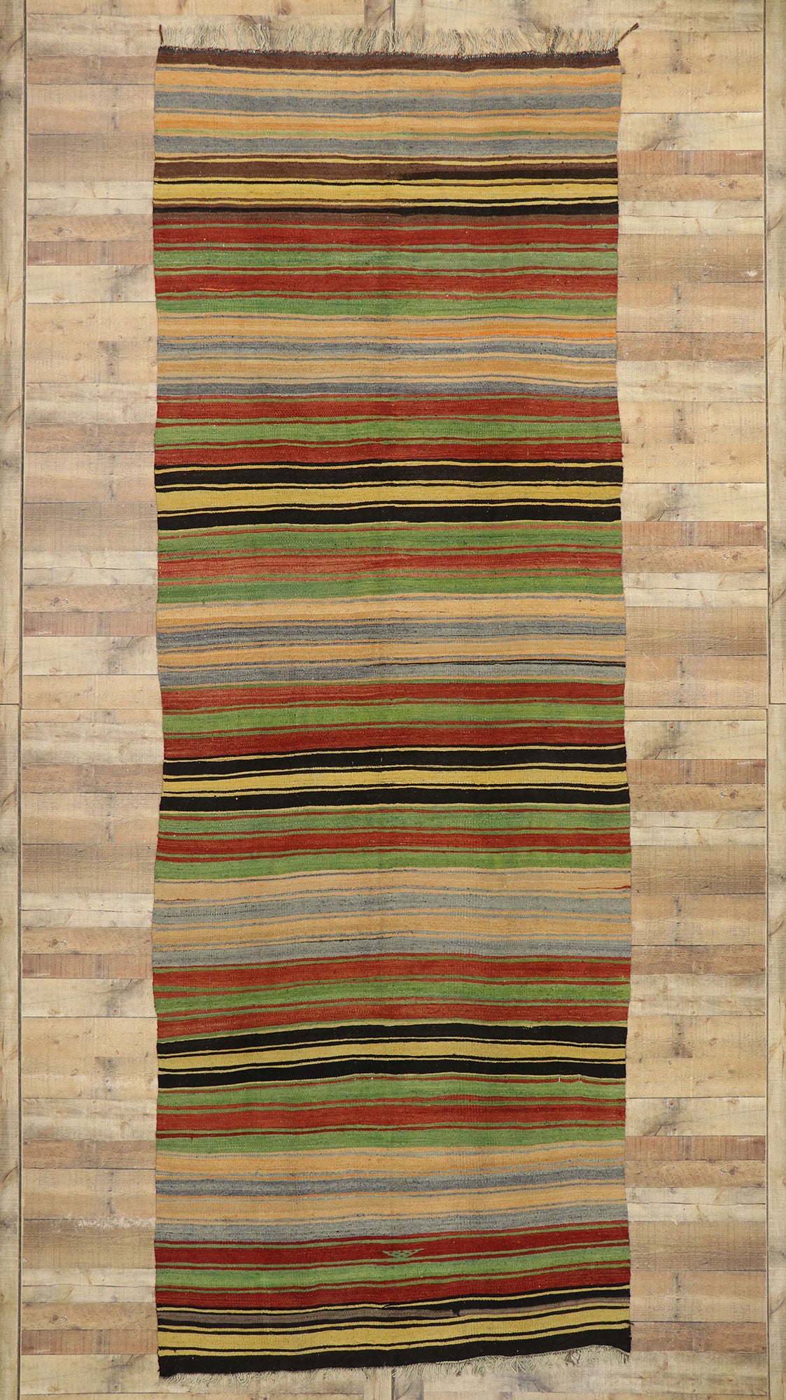 5 x 14 Vintage Turkish Kilim Runner 53133