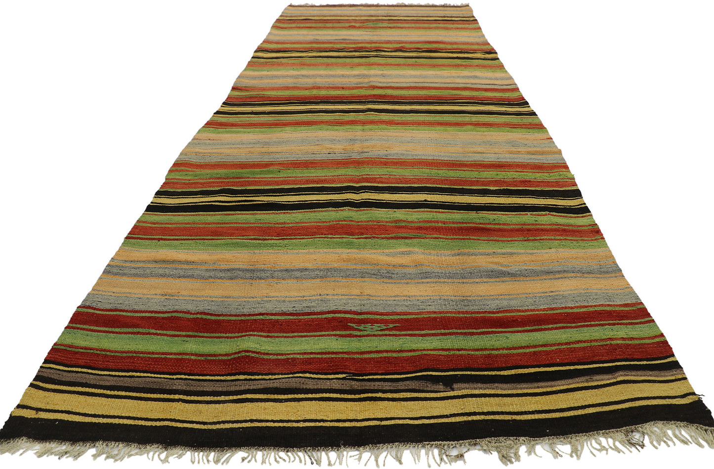 5 x 14 Vintage Turkish Kilim Runner 53133