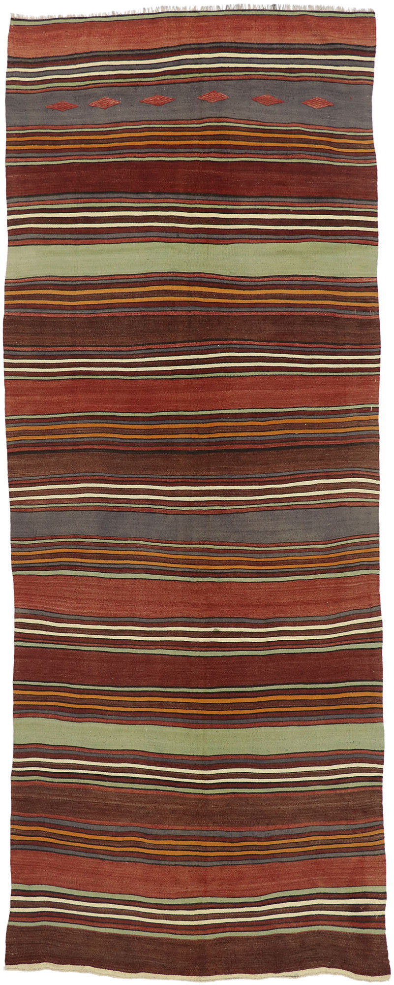 5 x 13 Vintage Turkish Kilim Runner 53135