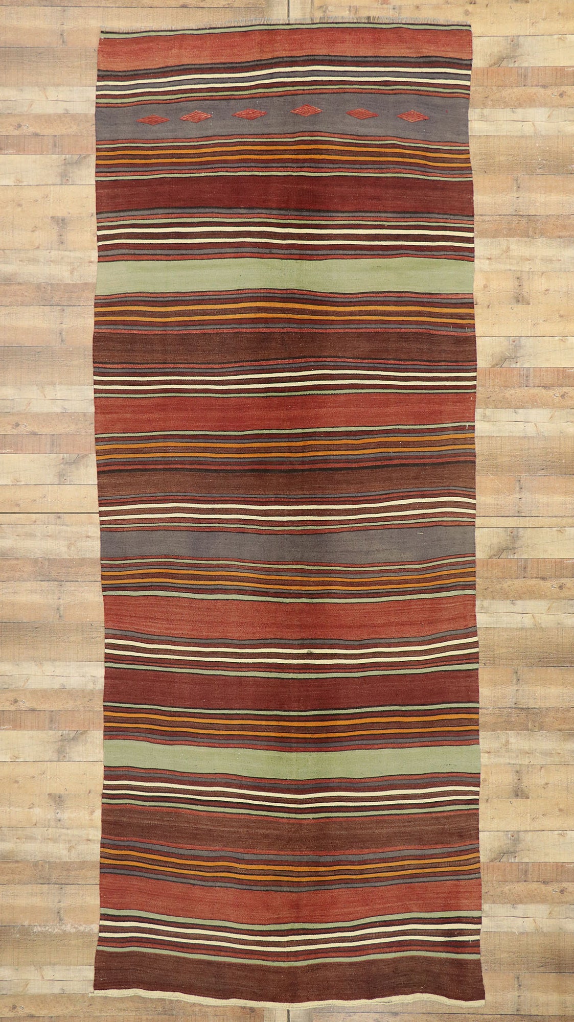 5 x 13 Vintage Turkish Kilim Runner 53135