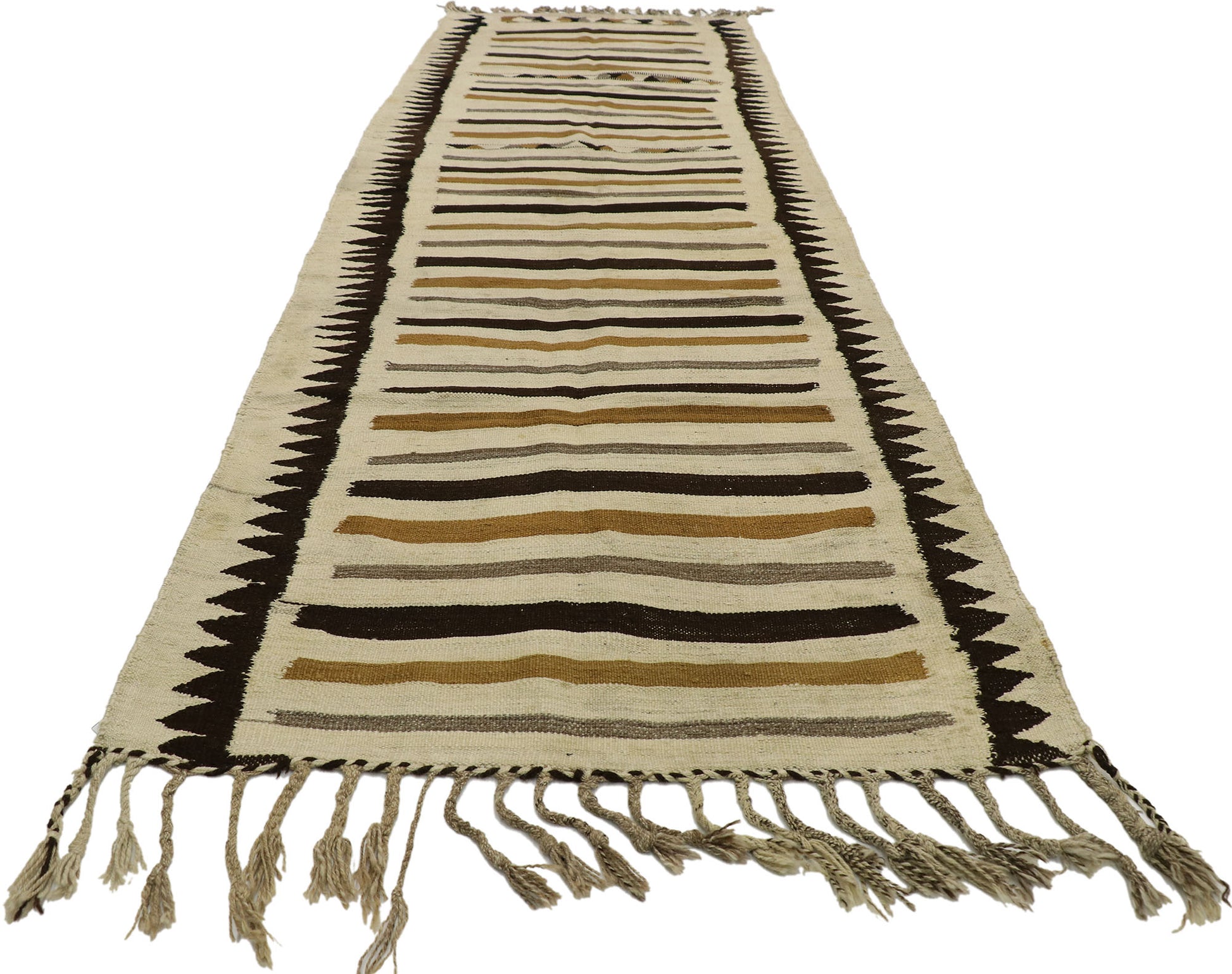 4 x 11 Vintage Turkish Kilim Runner 53136