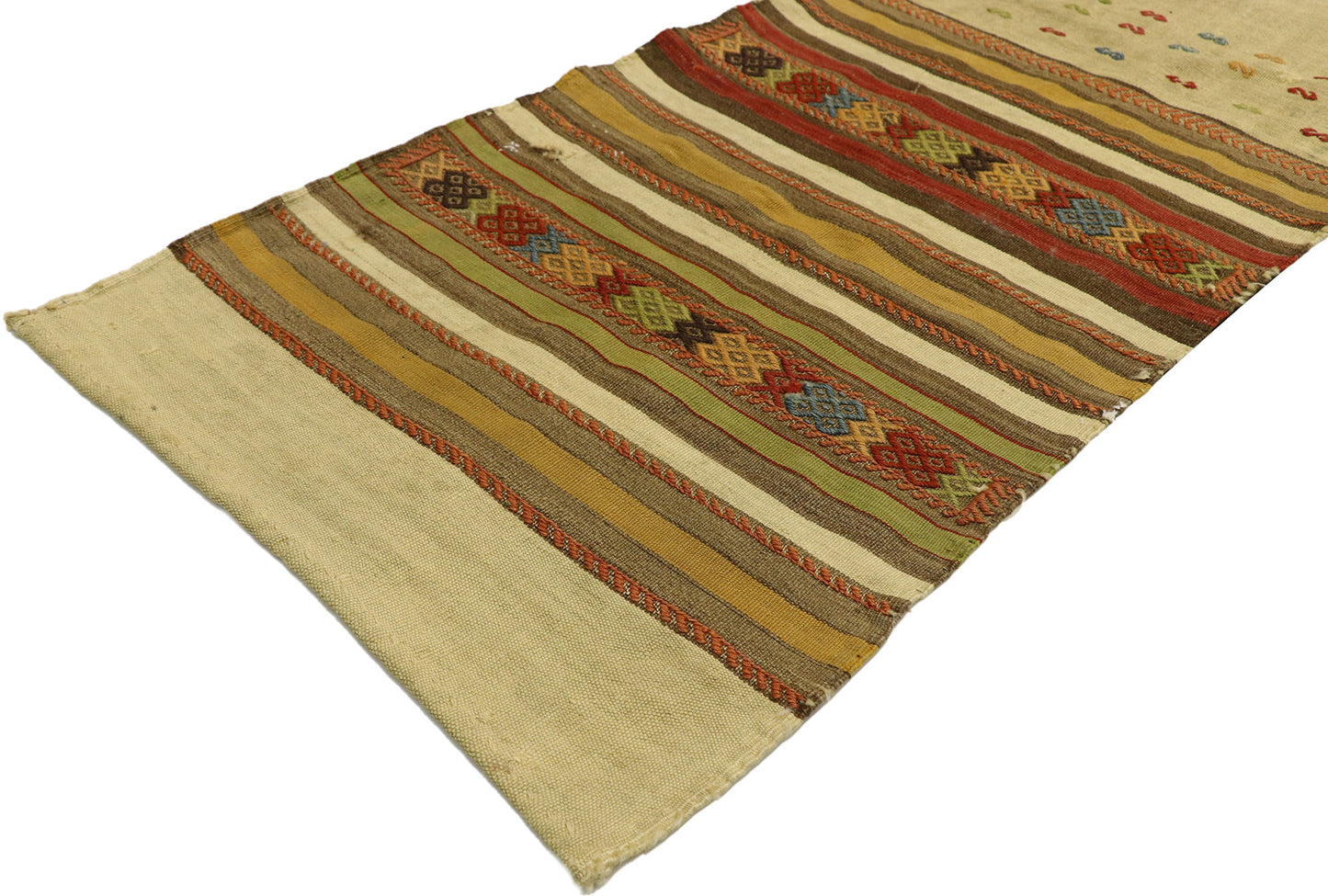2 x 8 Vintage Turkish Kilim Runner 53139