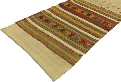 2 x 8 Vintage Turkish Kilim Runner 53139