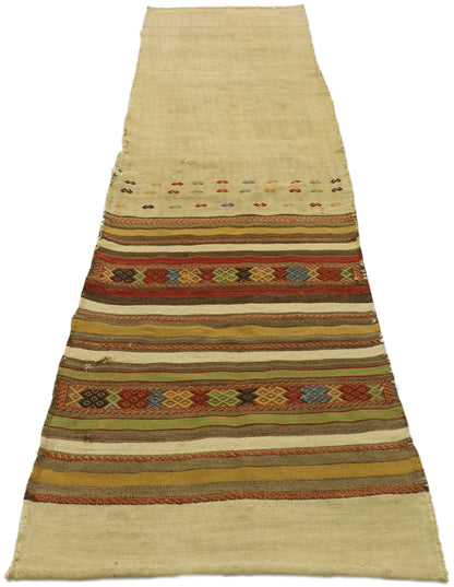 2 x 8 Vintage Turkish Kilim Runner 53139