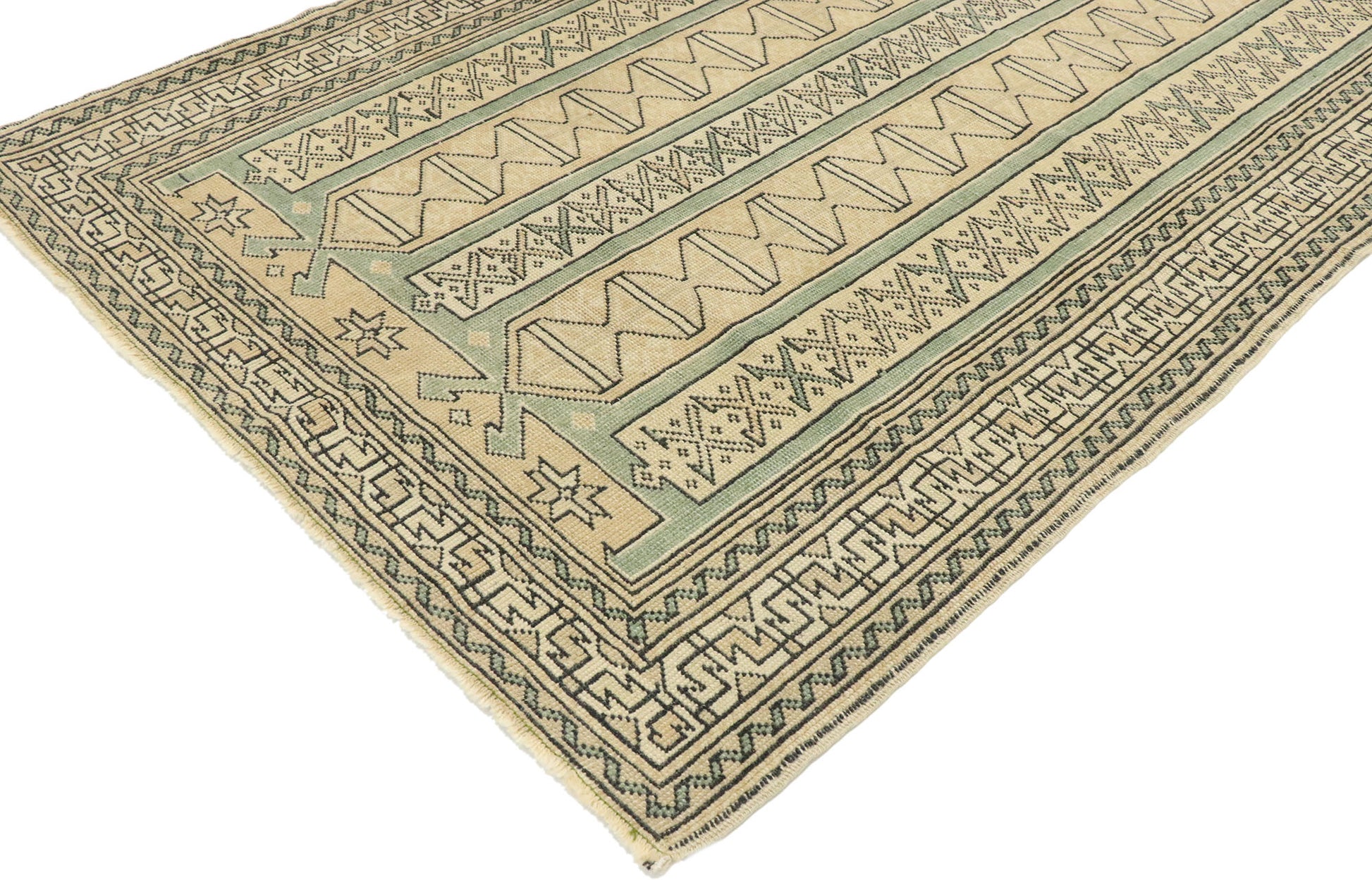 4 x 6 Vintage Turkish Oushak Rug 53140