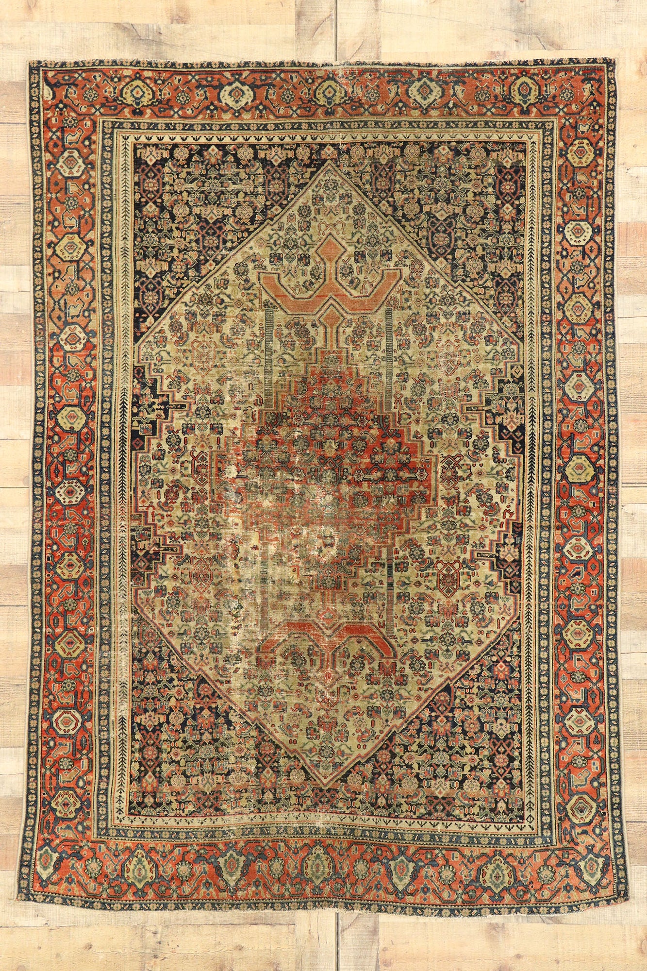 5 x 6 Antique Persian Malayer Rug 53141