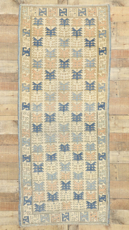 3 x 7 Vintage Turkish Oushak Runner 53144