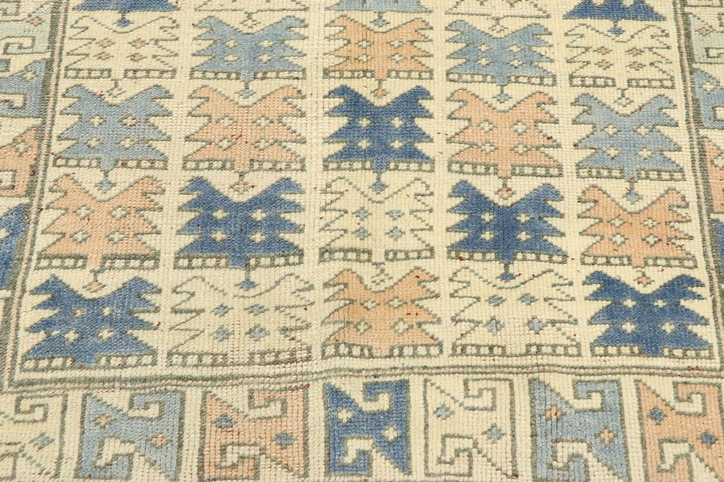 3 x 7 Vintage Turkish Oushak Runner 53144