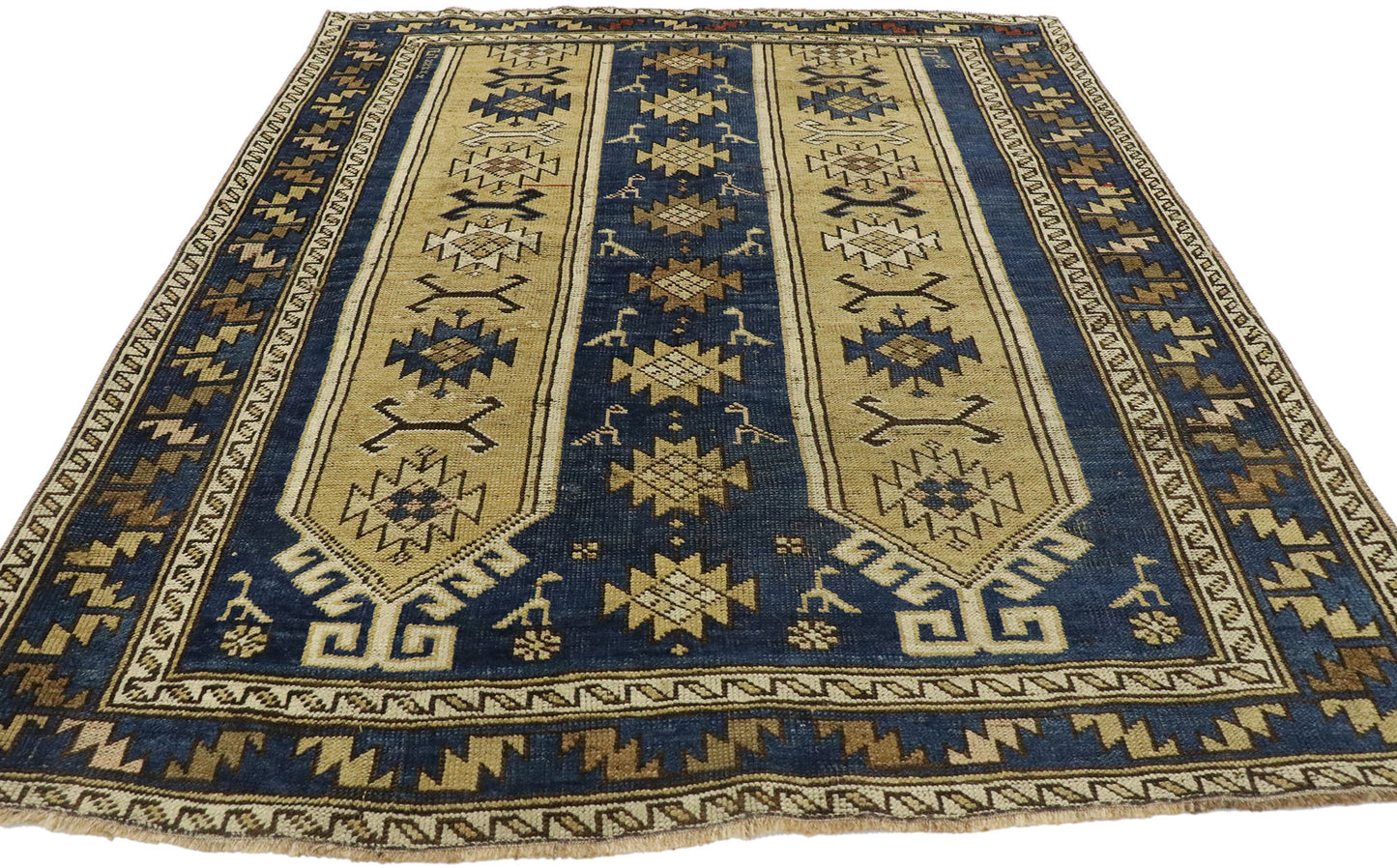 4 x 5 Vintage Turkish Shirvan Prayer Rug 53146