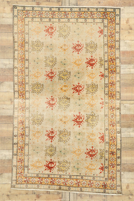 4 x 7 Vintage Turkish Oushak Rug 53147