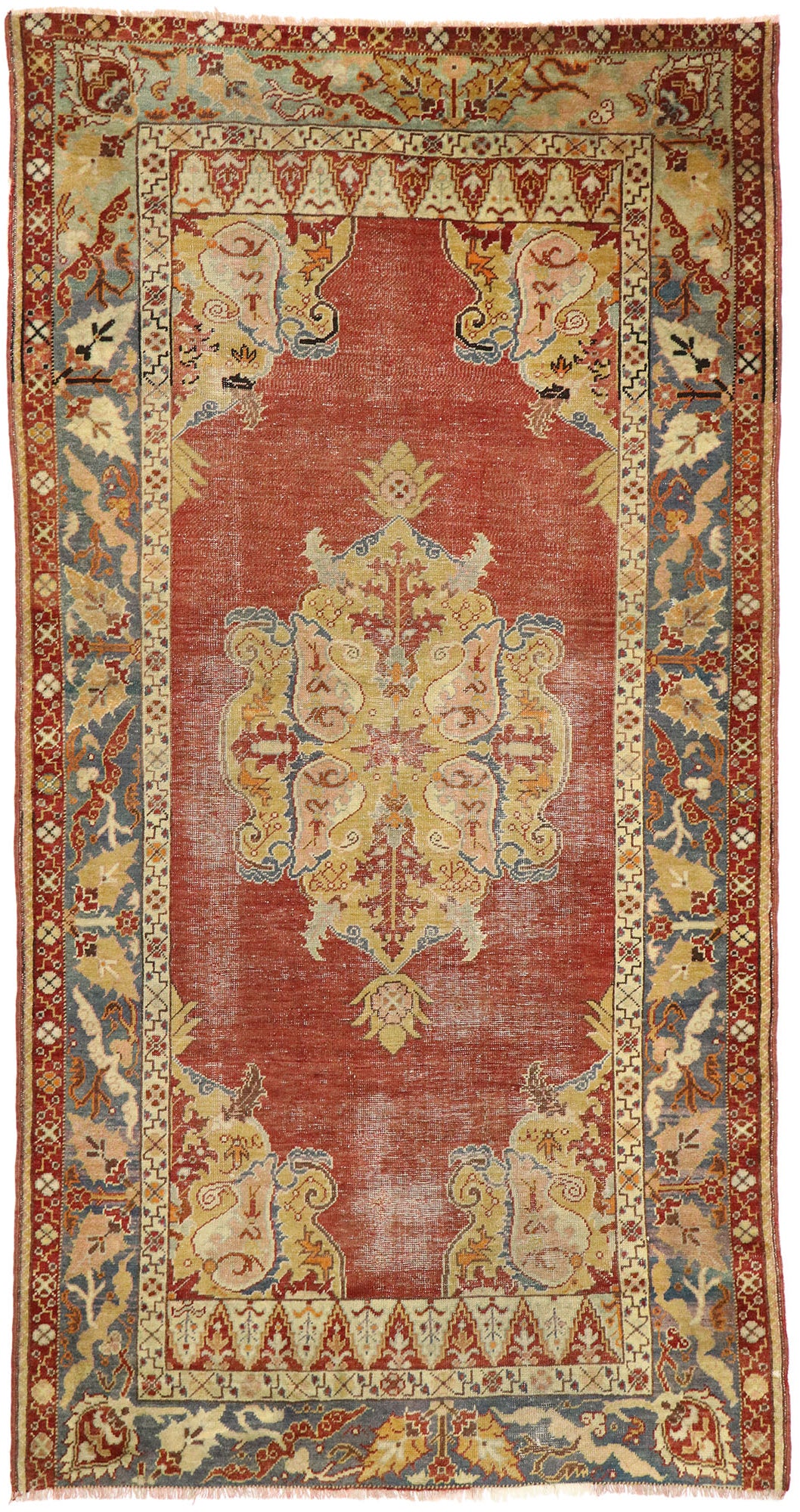 4 x 8 Vintage Turkish Oushak Rug 53149