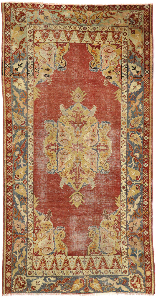 4 x 8 Vintage Turkish Oushak Rug 53149