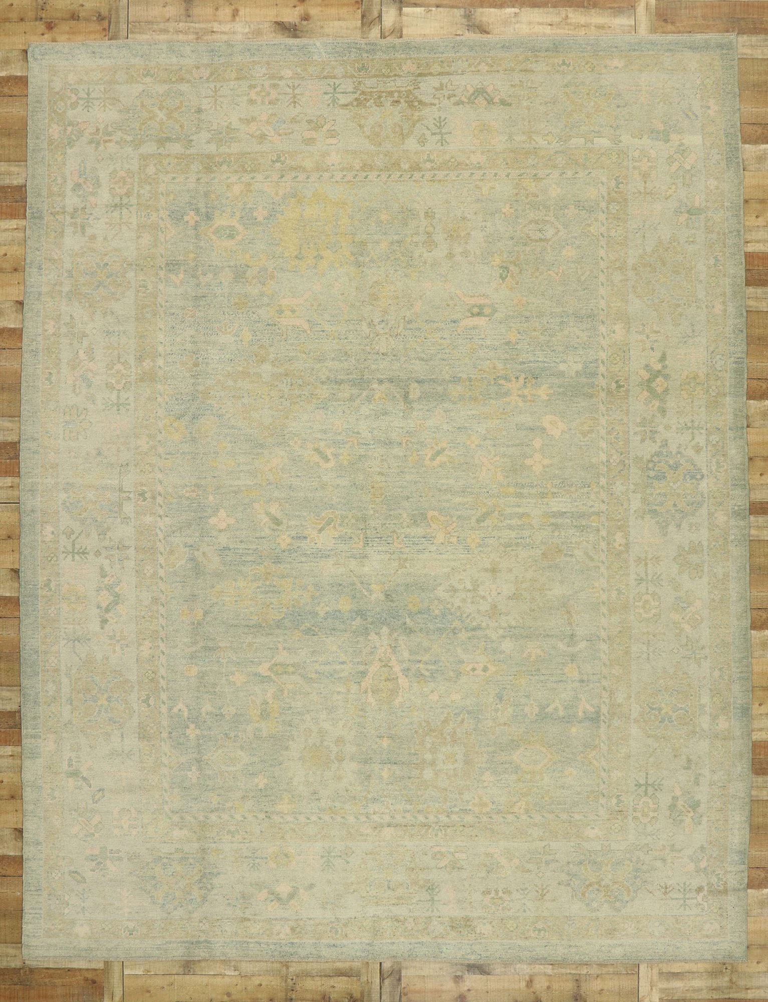 11 x 14 Contemporary Turkish Oushak Rug 53151