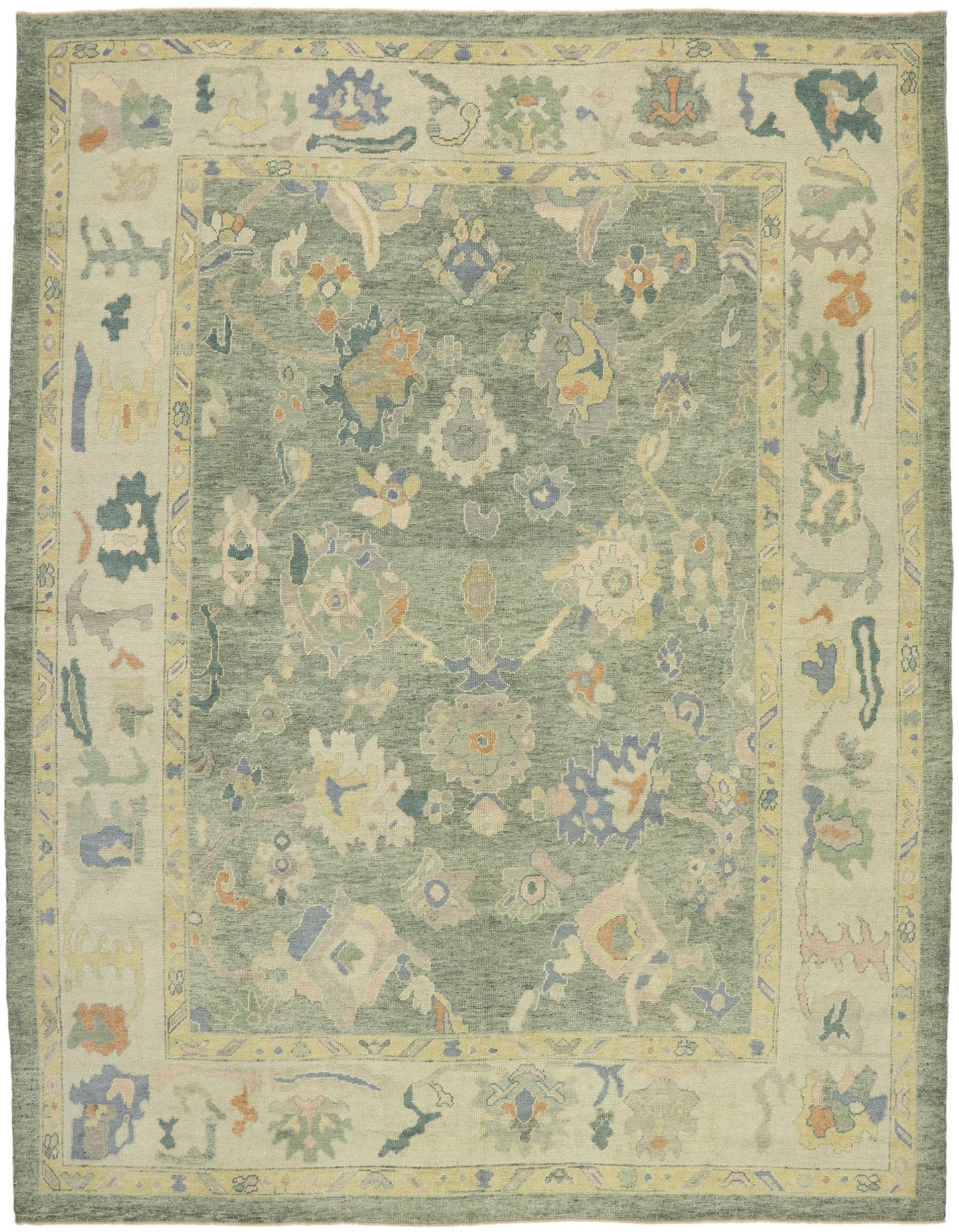 11 x 14 Modern Turkish Oushak Rug 53158