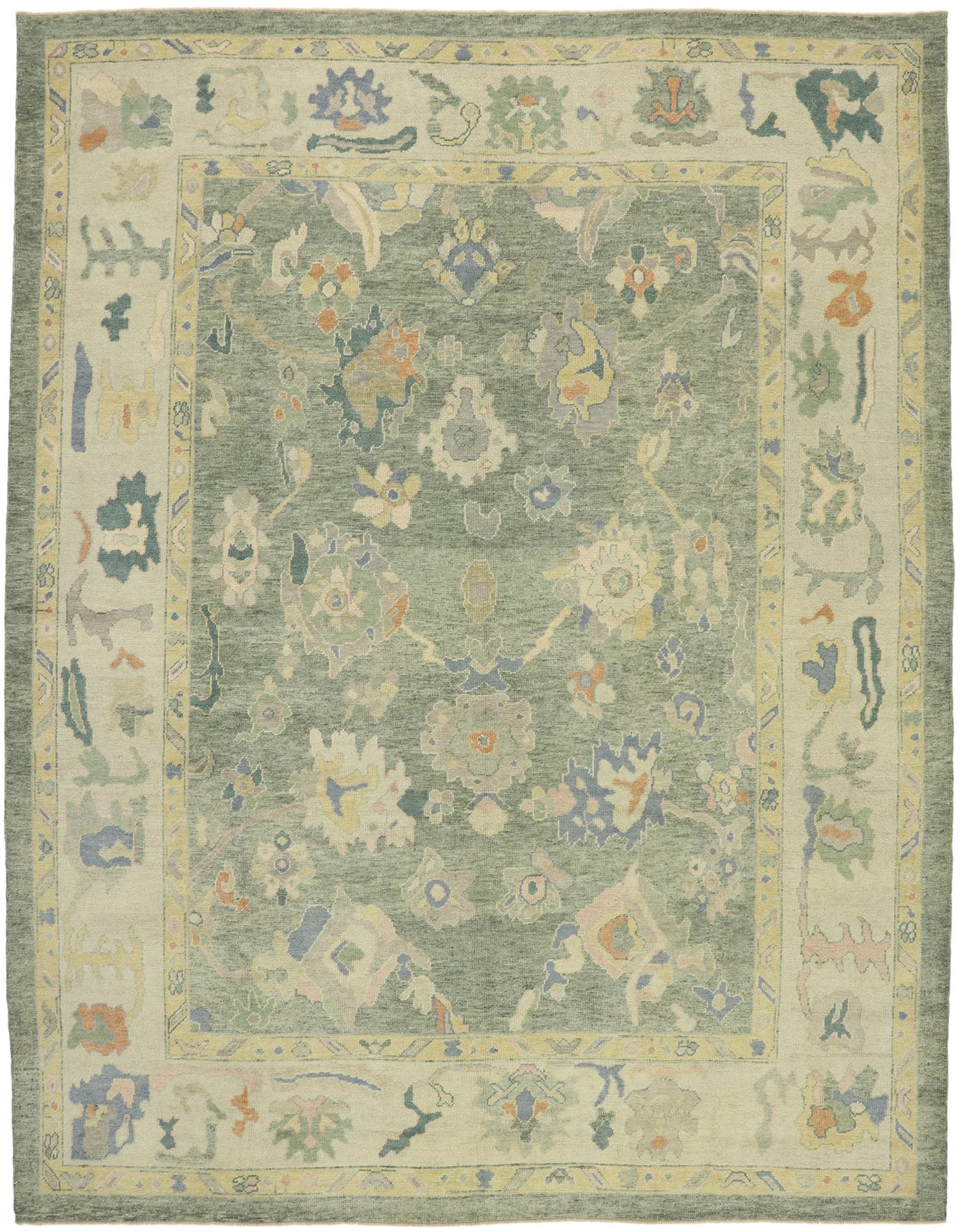 11 x 14 Modern Turkish Oushak Rug 53158