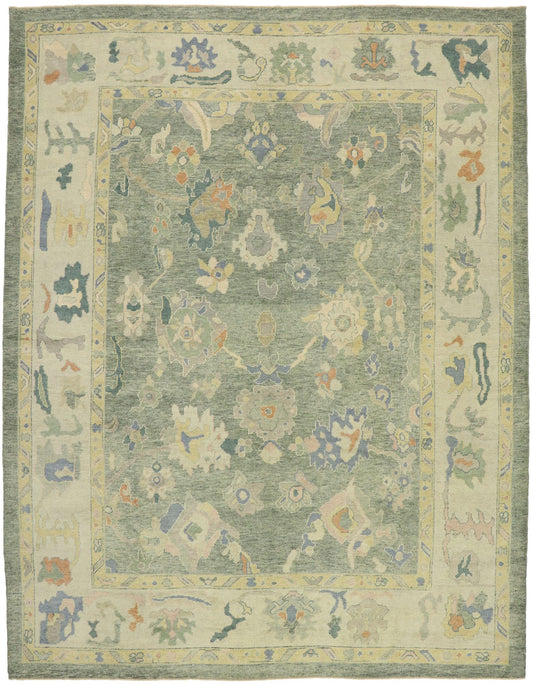 11 x 14 Modern Turkish Oushak Rug 53158