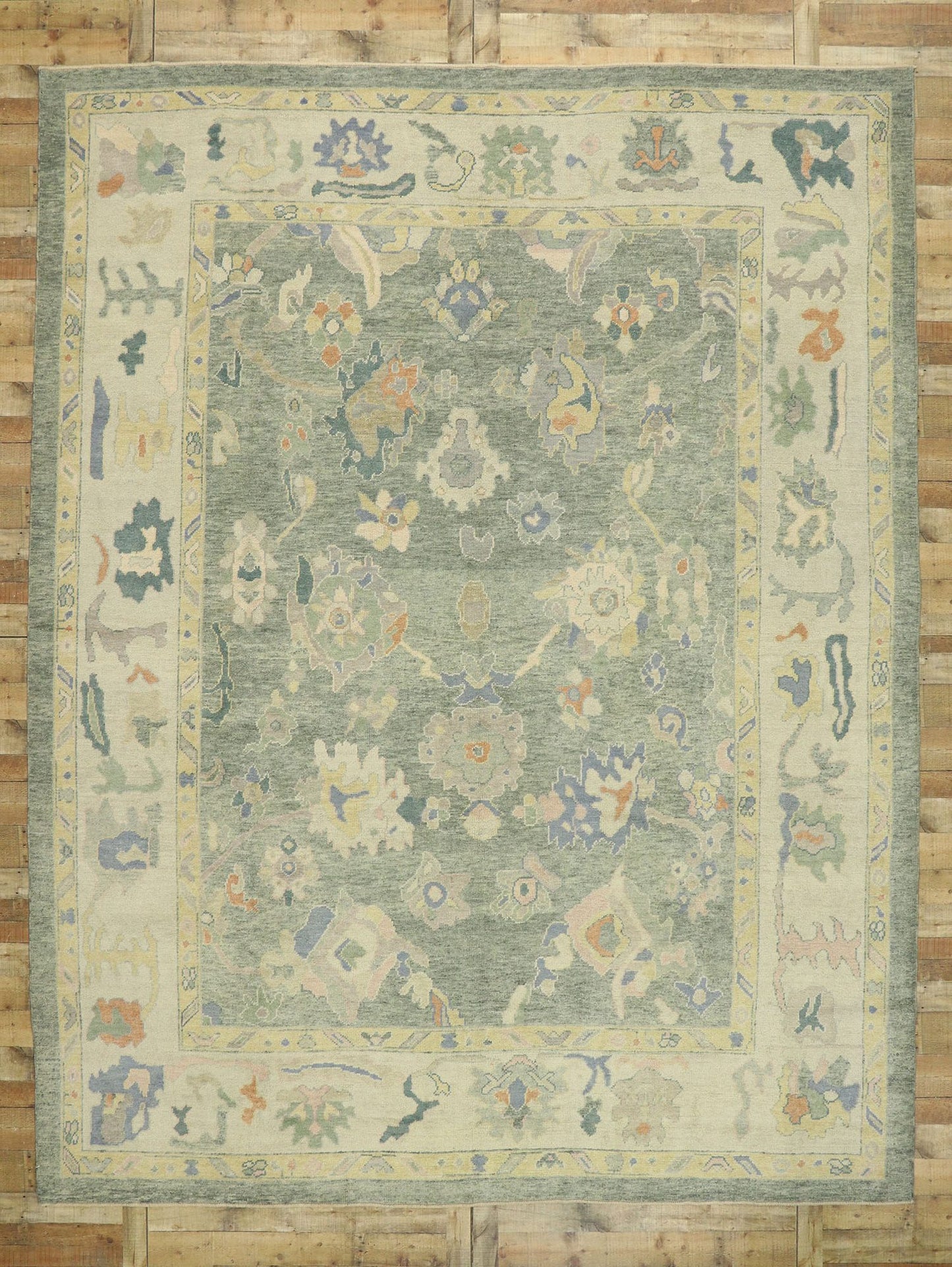 11 x 14 Modern Turkish Oushak Rug 53158