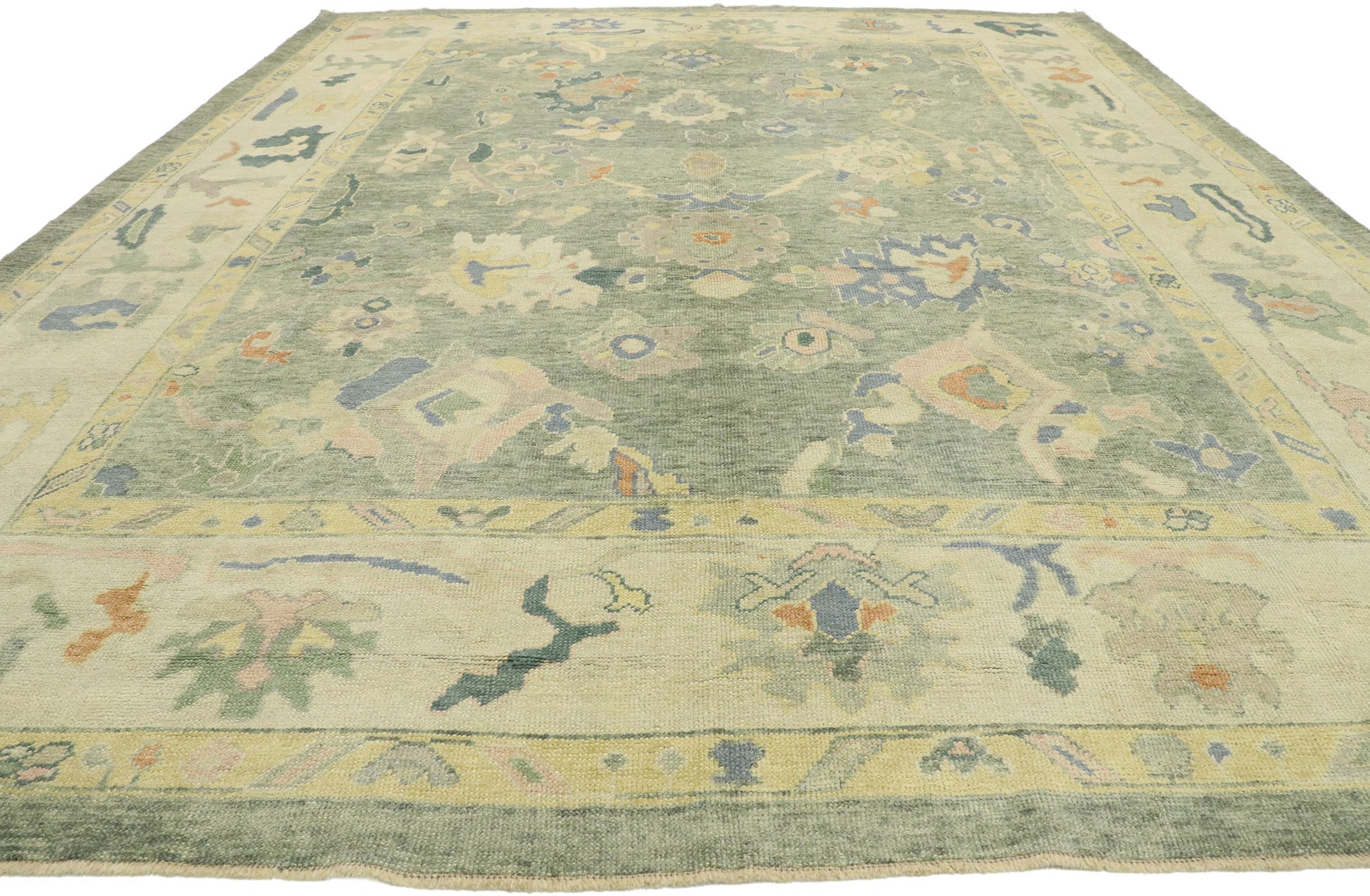 11 x 14 Modern Turkish Oushak Rug 53158