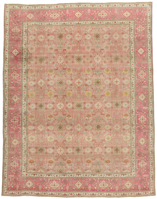 10 x 13 Vintage Persian Tabriz Rug 53163