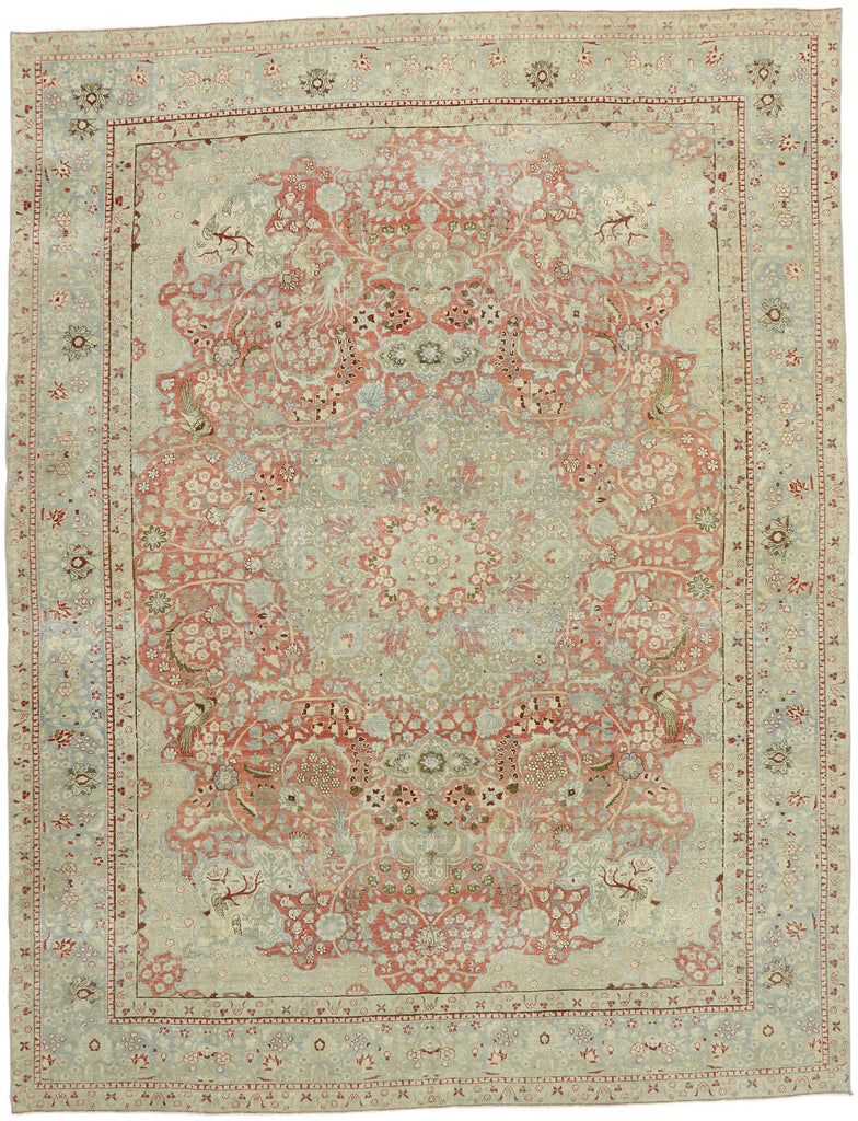10 x 12 Antique Persian Tabriz Rug 53165