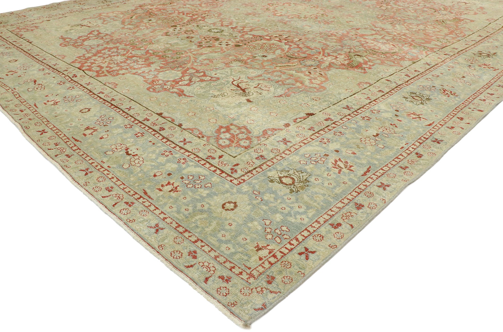 10 x 12 Antique Persian Tabriz Rug 53165