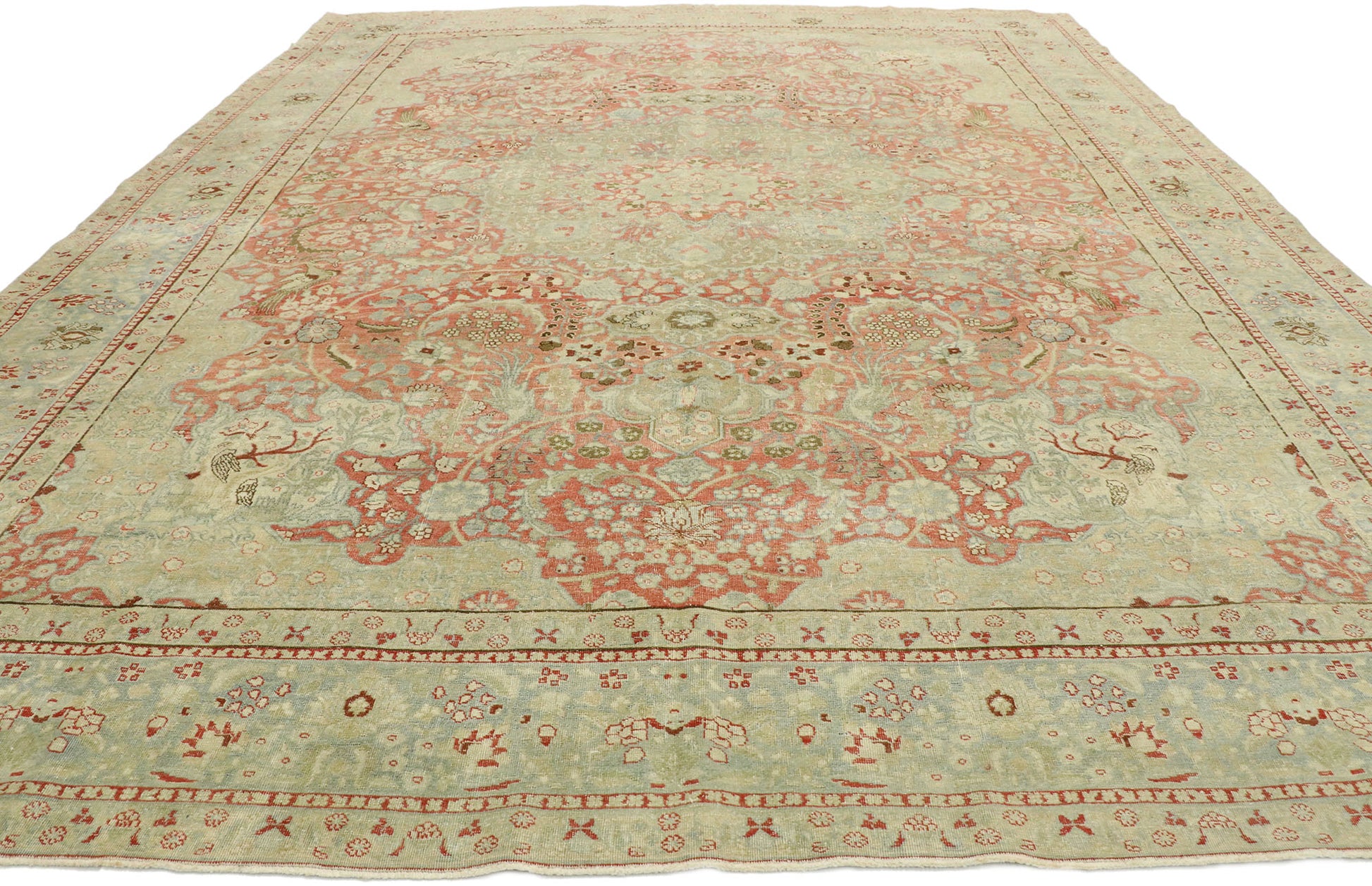 10 x 12 Antique Persian Tabriz Rug 53165