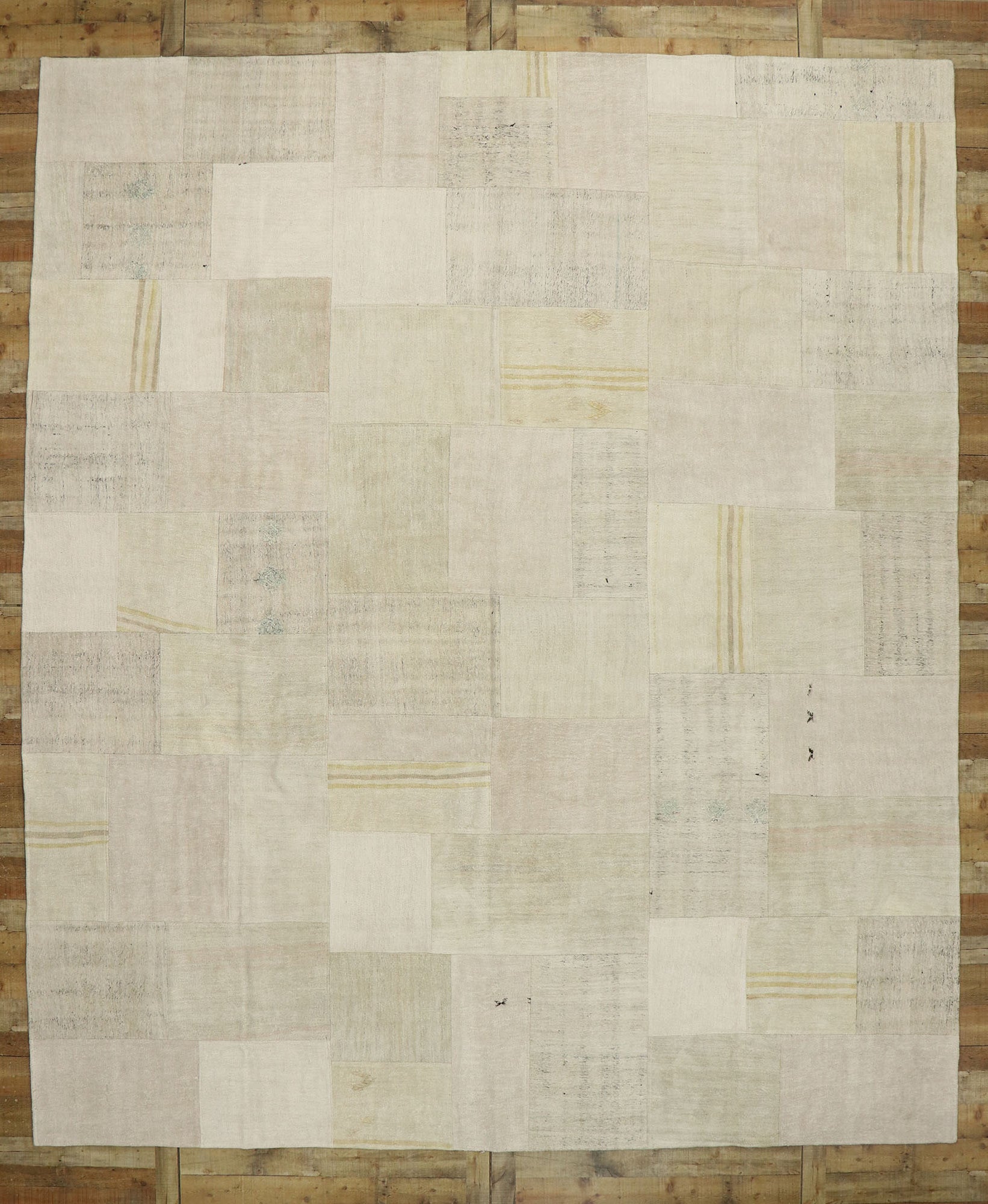 12 x 14 Vintage Turkish Patchwork Rug 53166