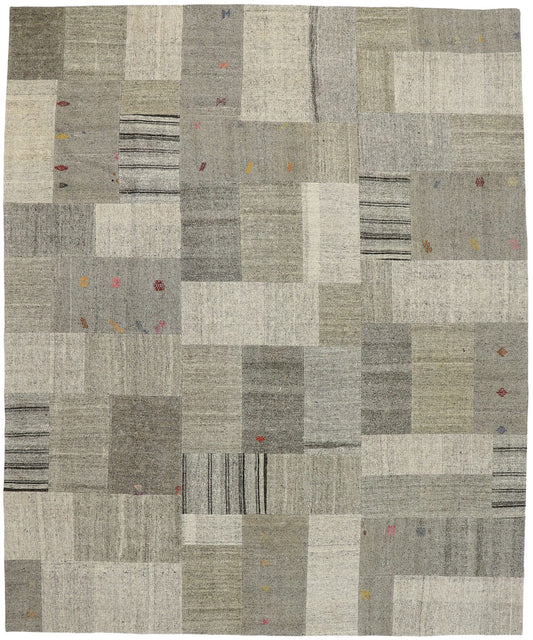 11 x 14 Vintage Turkish Patchwork Kilim Rug 53167