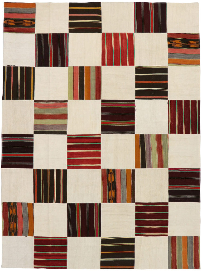 10 x 14 Vintage Turkish Patchwork Kilim Rug 53168