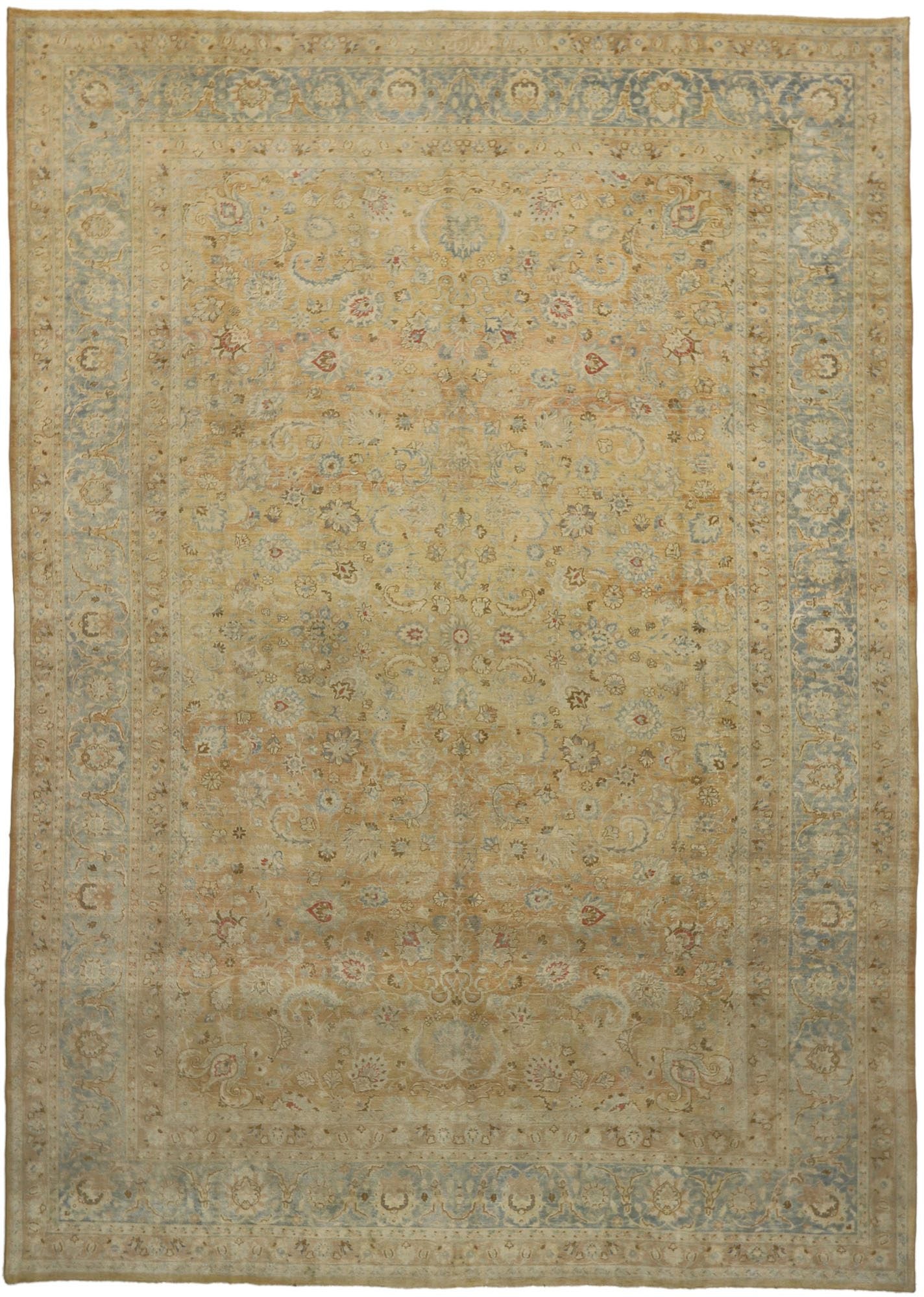 11 x 16 Distressed Antique Persian Mashhad Rug 53170