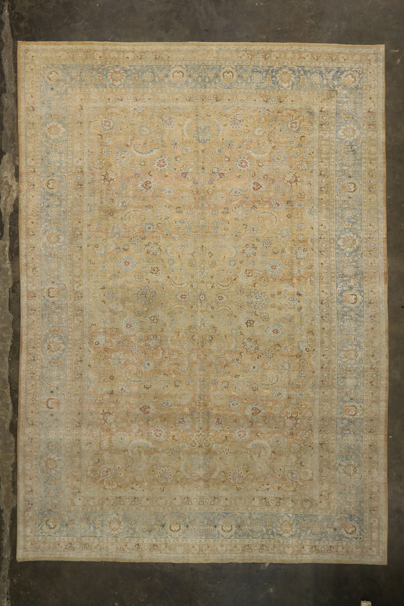 11 x 16 Distressed Antique Persian Mashhad Rug 53170