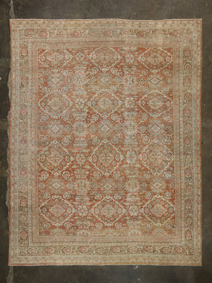 12 x 16 Distressed Antique Persian Mahal Rug 53171