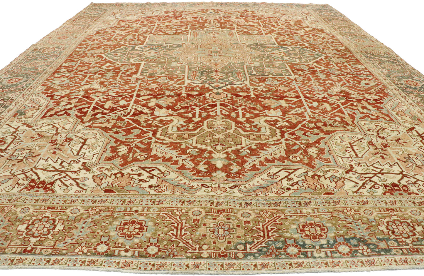 11 x 14 Antique Persian Heriz Rug 53172