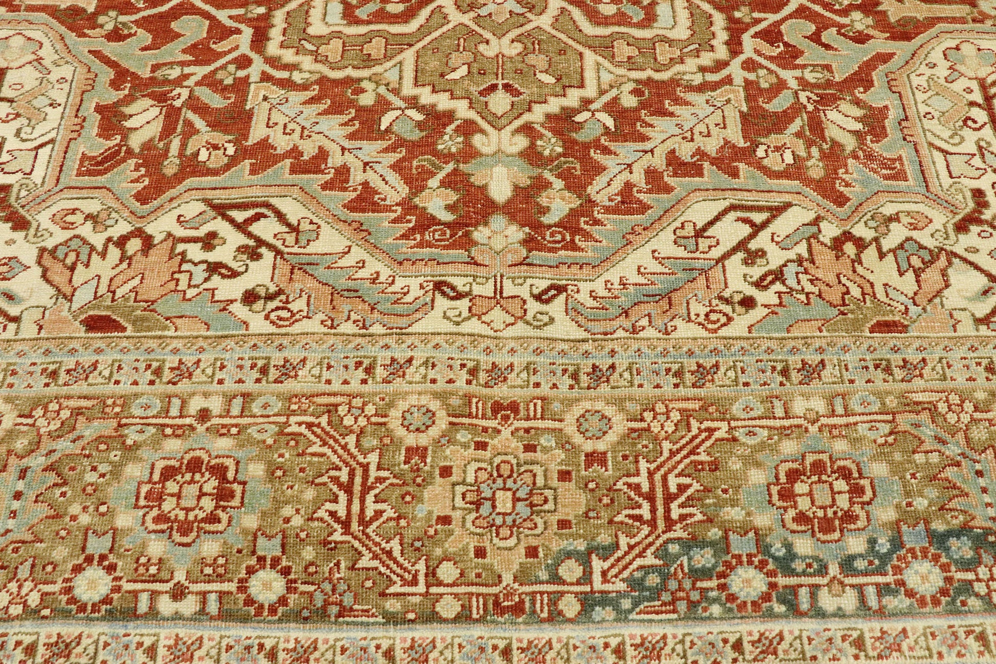 11 x 14 Antique Persian Heriz Rug 53172