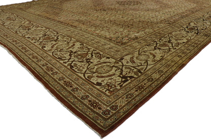 13 x 18 Antique Persian Tabriz Rug 53173