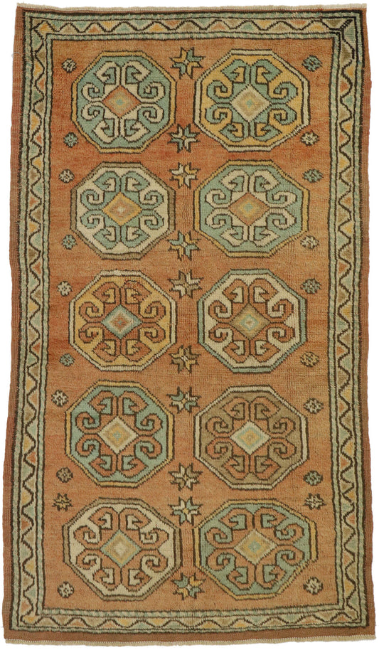 3 x 5 Vintage Turkish Oushak Rug 53179