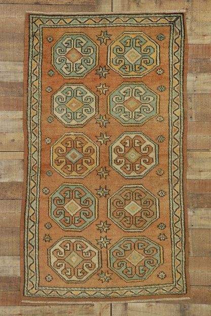 3 x 5 Vintage Turkish Oushak Rug 53179