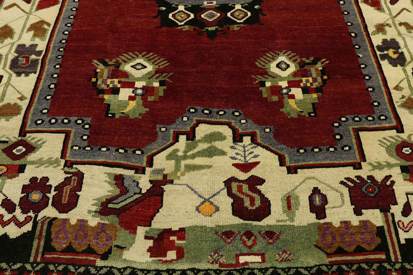 6 x 9 Vintage Turkish Oushak Rug 53180